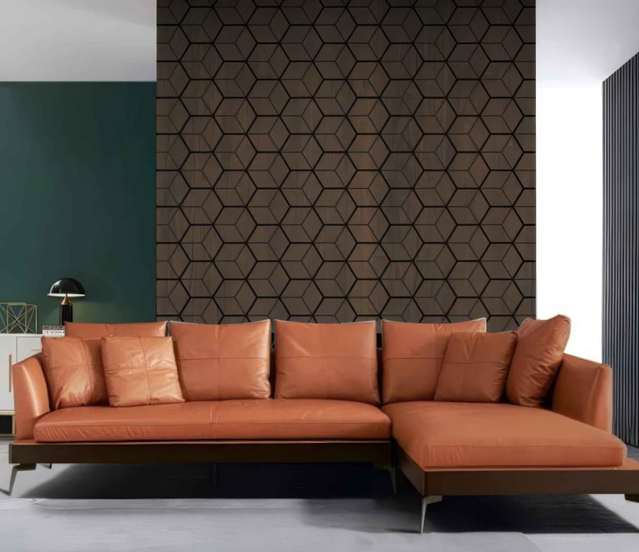 Walnut Blocks Acoustic Panel