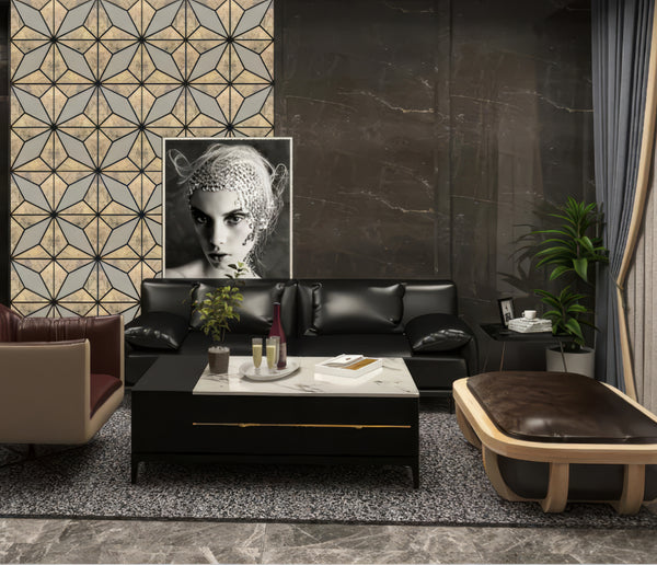 Antique Metallic Gold Acoustic Panel - Ashlynconcepts
