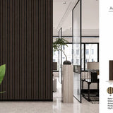 Walnut Premium 3-Sided Acoustic - 60 x 240 x 1.7cm