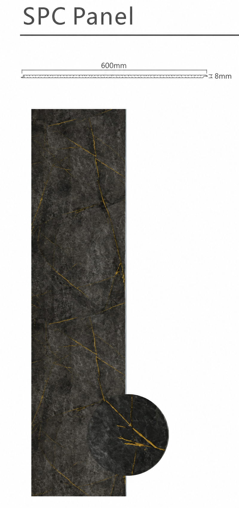 Gold & Black Marble PVC Wall Panel