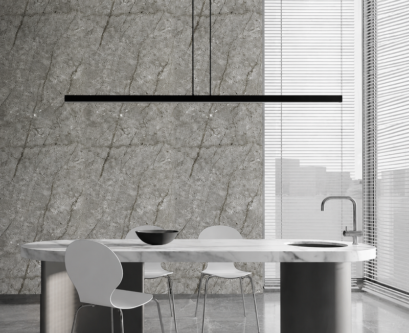 Gold & Grey Marble PVC Panel