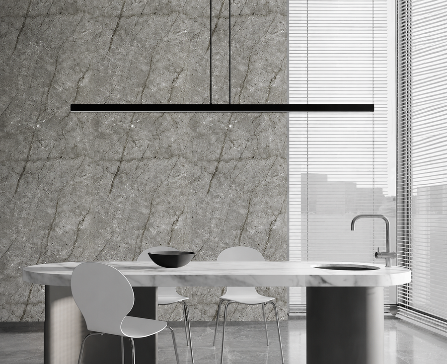 Gold & Grey Marble PVC Panel