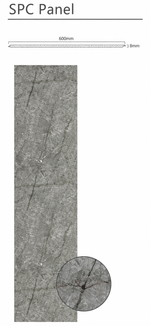 Gold & Grey Marble PVC Panel