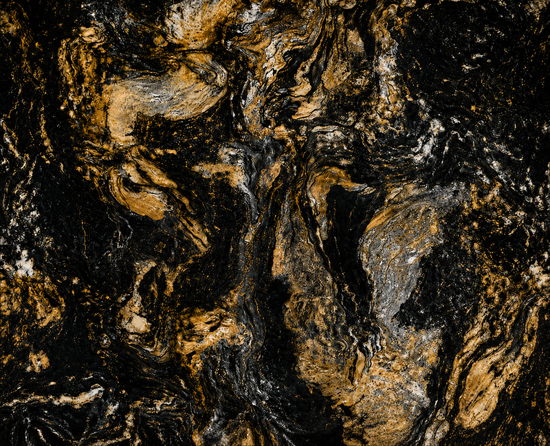 Gold & Black Marble Wide PVC Wall Panel