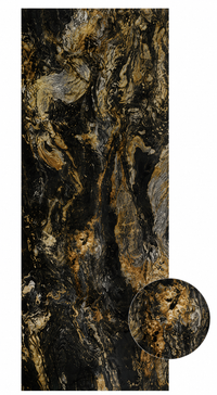 Gold & Black Marble Wide PVC Wall Panel