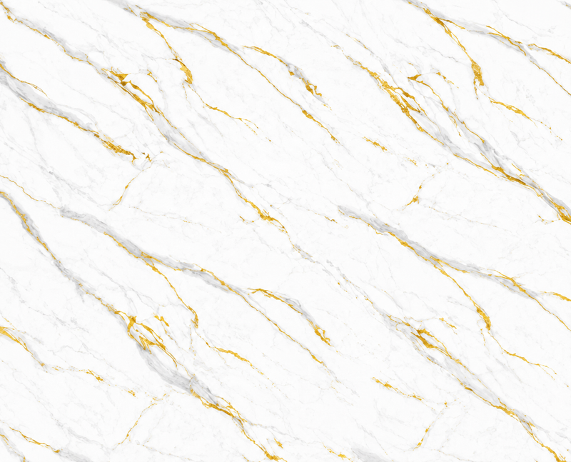 Gold & White Marble Wide PVC Wall Panel