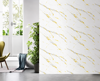 Gold & White Marble Wide PVC Wall Panel