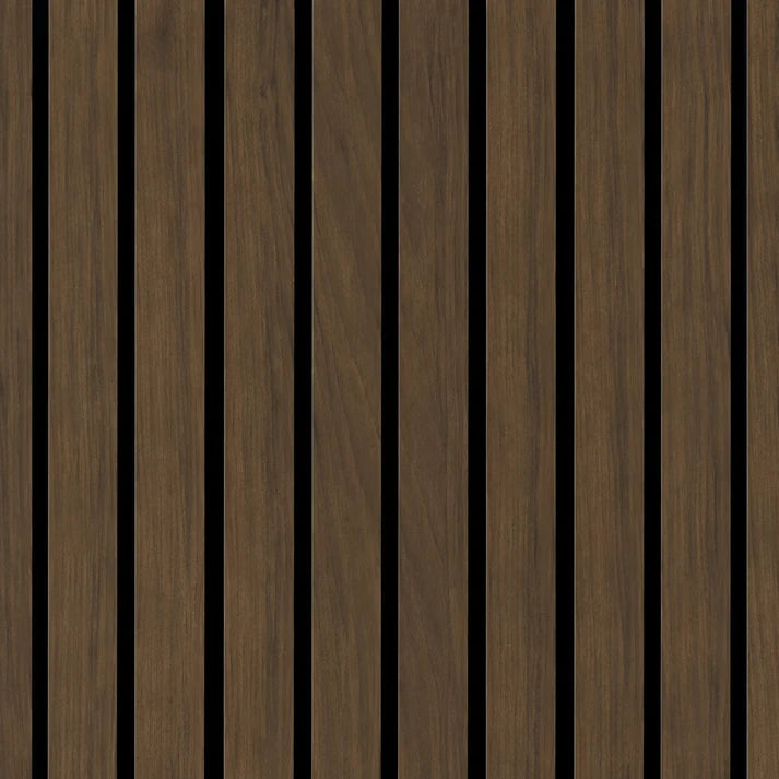 Walnut Wide Slat Acoustic Wall Panel