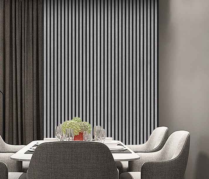 Grey 30 × 240 × 1.2cm Seamless PVC Wall Panel