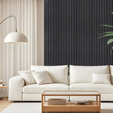 Black 30 × 240 × 1.2cm Seamless PVC Wall Panel