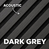Dark Grey 15 × 240 × 1.8cm Seamless PVC Wall Panel