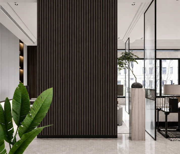 Walnut Premium 3-Sided Acoustic - 60 x 240 x 1.7cm