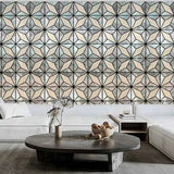 Modern interior featuring a 60 × 240 × 1.5cm antique grey acoustic wall panel with a sophisticated metallic look