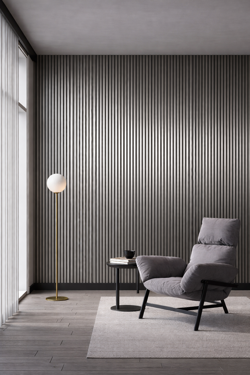 Metallic Light Grey Acoustic Panel - Ashlynconcepts