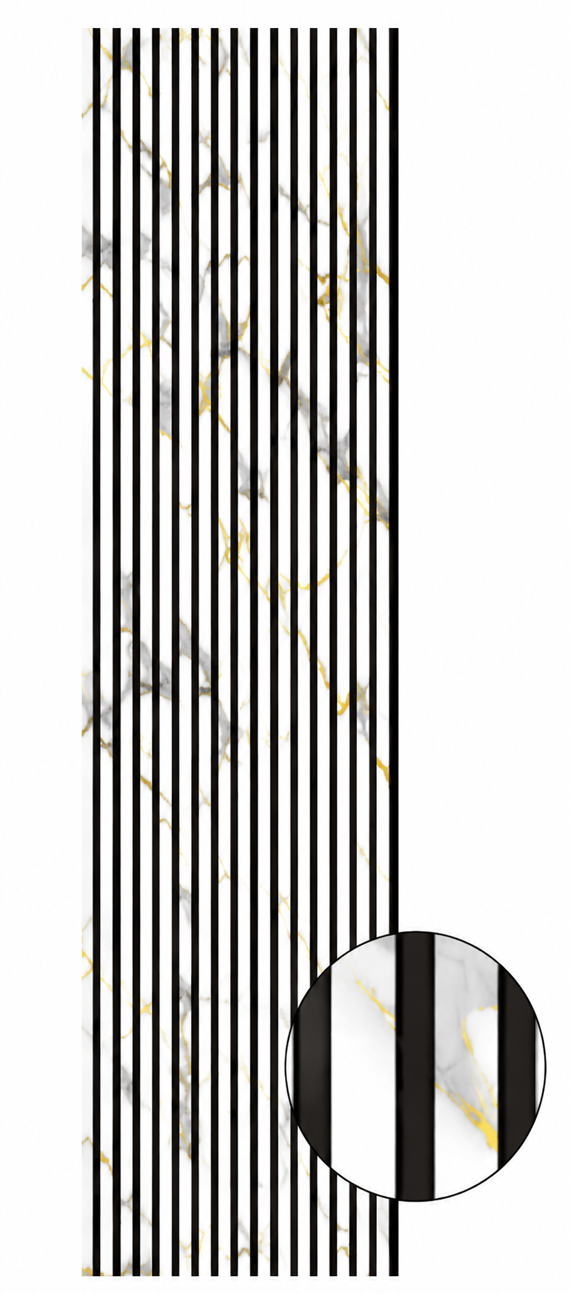 Gold & White Marble Wall Panel | 60 x 240cm