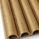 Oak 15 × 240 × 1.5cm Fluted Seamless PVC Wall Panel