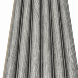 Mid Grey 15 × 240 × 1.5cm Fluted Seamless PVC Wall Panel