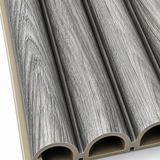 Mid Grey 15 × 240 × 1.5cm Fluted Seamless PVC Wall Panel