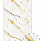 Gold & White Marble Wide  90 × 240 × 0.7cm PVC Wall Panel
