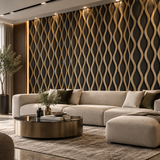 Oak Wavy 60 × 240 × 1.5cm Acoustic Wall Panel