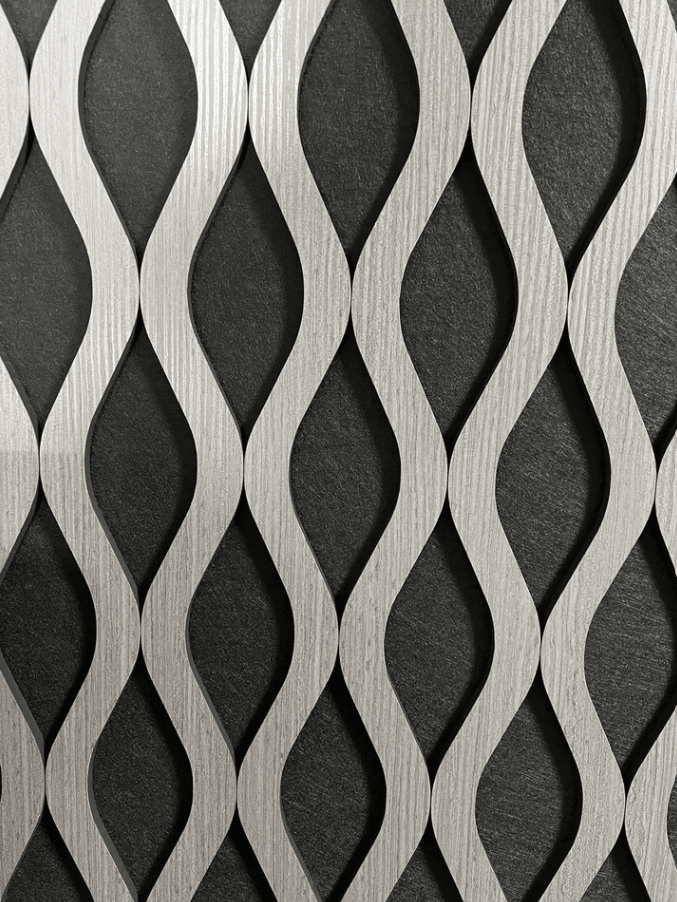 Dark Grey Wavy Acoustic Wall Panel - ashlynconcepts
