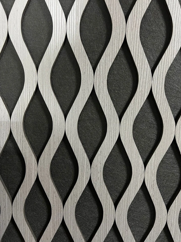 Dark Grey Wavy Acoustic Panel - Ashlynconcepts