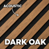 Dark Oak Wide Slat Acoustic Wall Panel