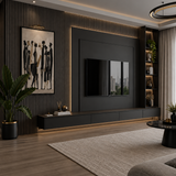 Dark grey 60 × 240 × 1.5cm acoustic wall panel with a sleek textured finish for modern interiors