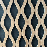 Dark Oak Wavy Acoustic Wall Panel - ashlynconcepts