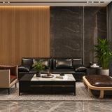 Dark oak 15 × 240 × 1.5cm seamless PVC wall panel with fluted detailing and a rich wood-effect finish