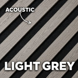 Metallic Light Grey 60 × 240 × 1.5cm Acoustic Wall Panel