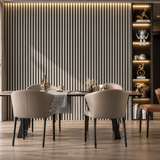 Elegant grey stone-effect wall cladding featuring natural marble-style veining and a premium textured surface