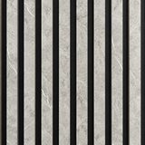 Contemporary interior featuring grey marble-style wall cladding for a refined luxury appearance