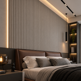 Grey 15 × 240 × 1cm seamless PVC wall panel with a clean contemporary finish for modern interiors