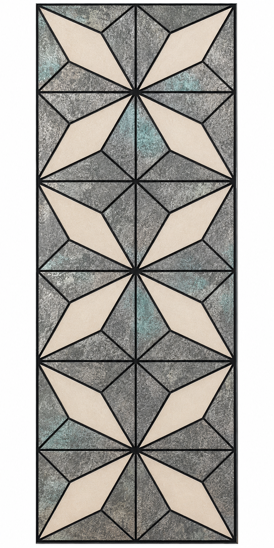 Antique Metallic Grey Acoustic Wall Panel | 60 × 240cm | Pack of 4