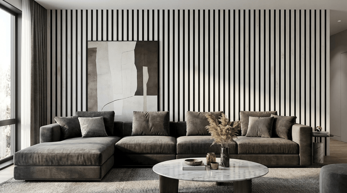 White Marble Acoustic Wall Panel 280 cm