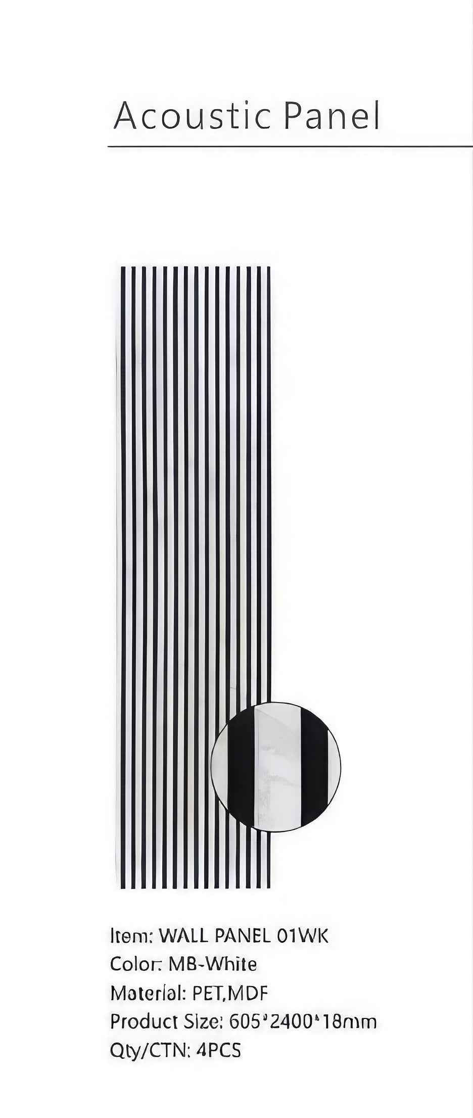White Marble Acoustic Wall Panel - ashlynconcepts