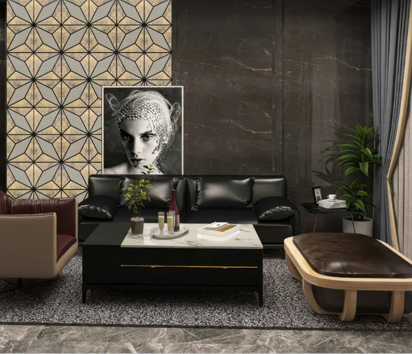 Antique Metallic Gold Acoustic Panel - Ashlynconcepts