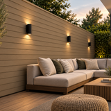Khaki 14.7 × 290 × 2cm outdoor composite wall panel installed in a modern exterior space