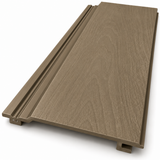 Khaki 14.7 × 290 × 2cm outdoor composite wall panel with modern wood-effect finish