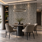 Light grey 60 × 240 × 1.7cm acoustic wall panel with vertical detailing and a soft contemporary finish