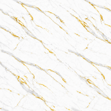 Close-up view showcasing delicate golden veins across a smooth white stone-style decorative finish