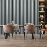 Contemporary interior featuring a 60 × 240 × 1.5cm grey marble acoustic wall panel for an elegant feature wall