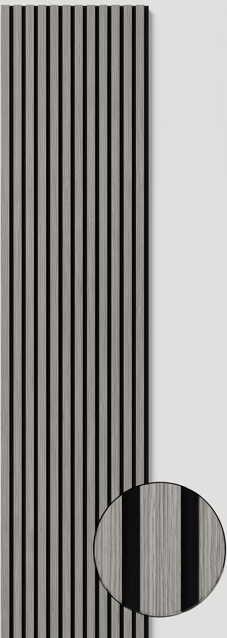 Grey Acoustic 60 × 280 × 1.7cm Wall Panel