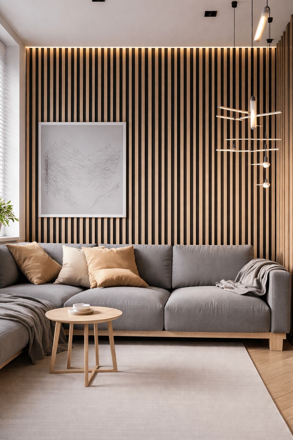 Natural Oak 60 × 240 × 1.5cm Acoustic Wall Panel
