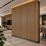 Oak 30 × 240 × 1.2cm seamless PVC wall panel with natural wood grain and a clean contemporary finish