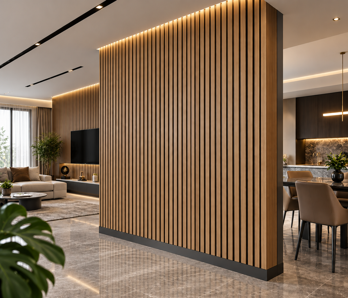 Oak 30 × 240 × 1.2cm Seamless PVC Wall Panel