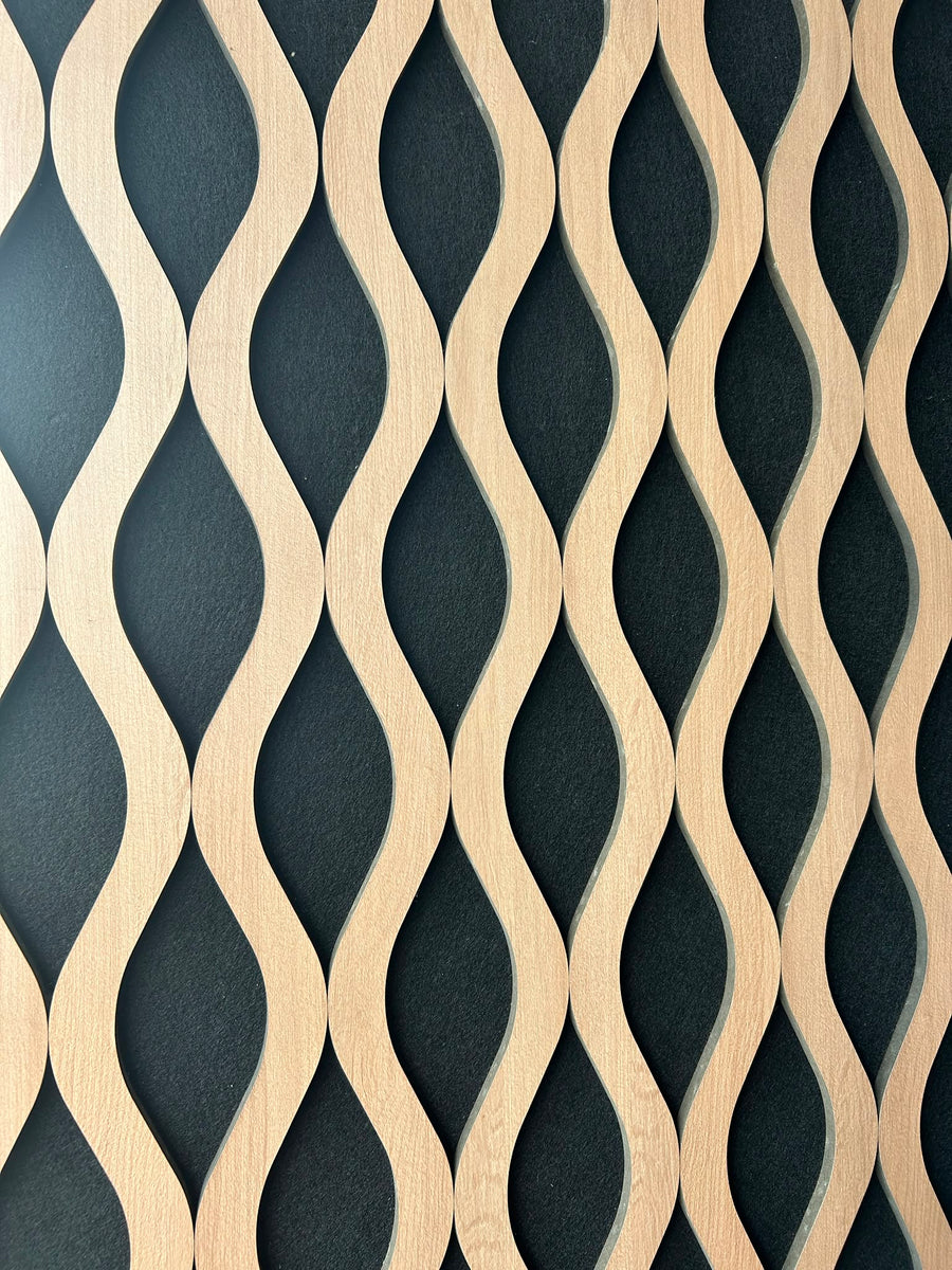 Oak Wavy 60 × 240 × 1.5cm Acoustic Wall Panel