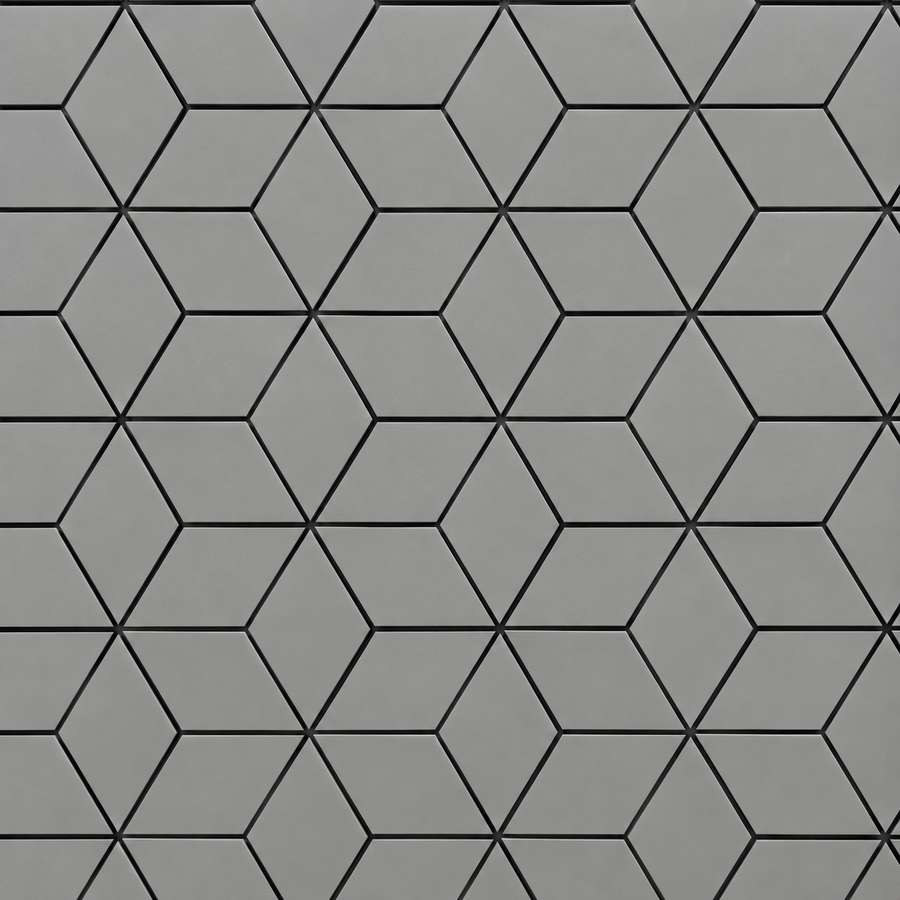 Close-up view highlighting the dimensional block pattern, subtle grey tones and detailed textured finish