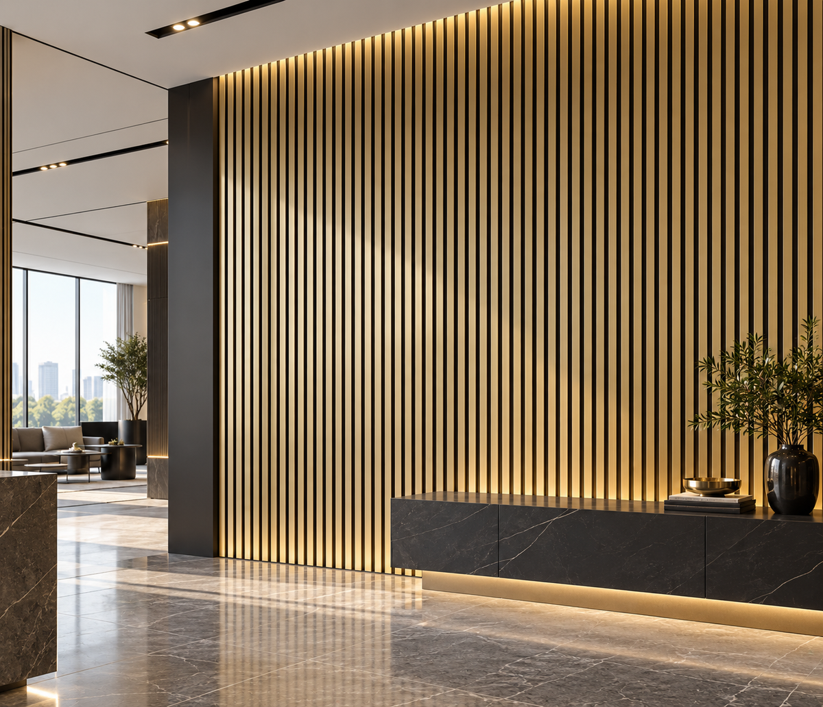 Shiny Gold 60 × 240 × 1.5cm Acoustic Wall Panel